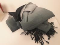 CS1926/2025 PASHMINA IN CASHMERE VERDE/GRIGIO/NERO